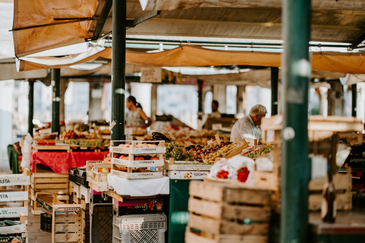 Fresh seafood at a market
